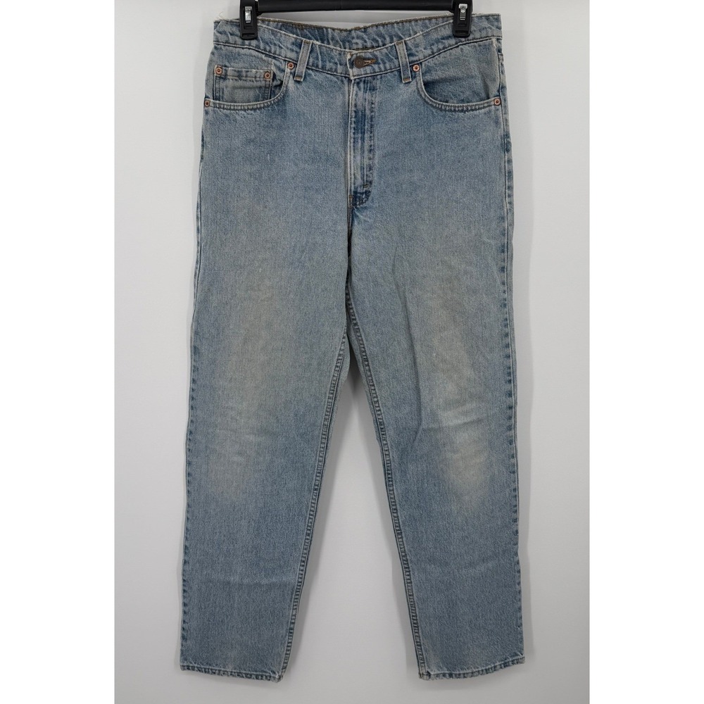 Vintage Levis 550 Relaxed Fit Light Wash Jeans Made in USA 36x34 Mens Blue Denim